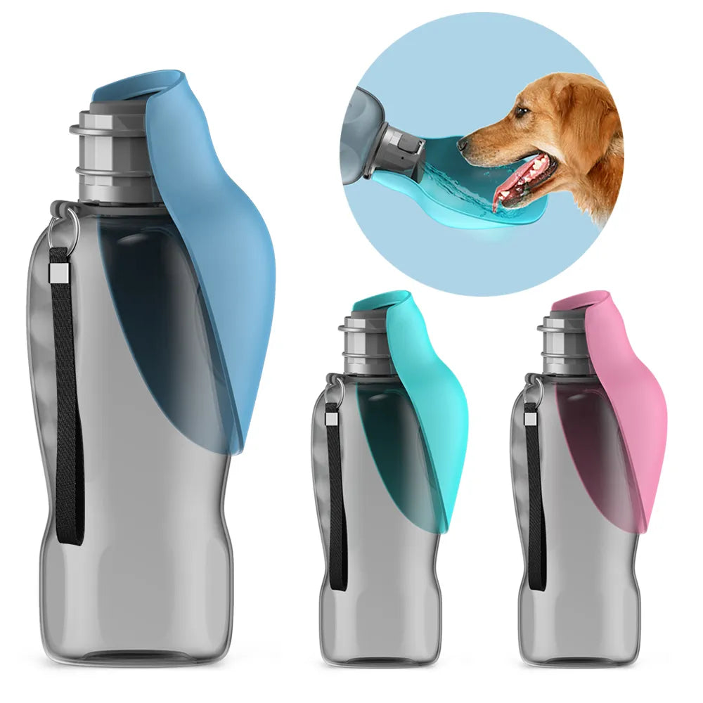 800ml Portable Dog Water Bottle | Travel Drinking Bowl for Small to Large Dogs