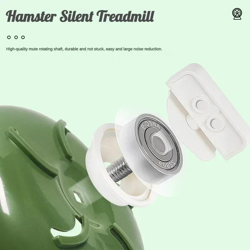 Silent Hamster Sport Running Wheel | Exercise Play Toy for Small Rodents, Mice & Gerbils with Brackets Accessories