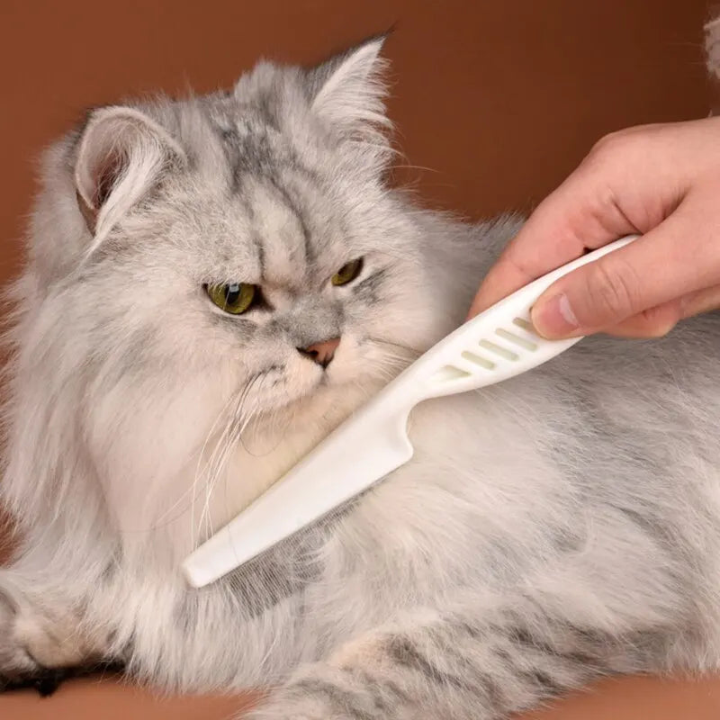 Stainless Steel Flea Comb for Dogs and Cats | Portable Hair Removal Brush with Dense Teeth