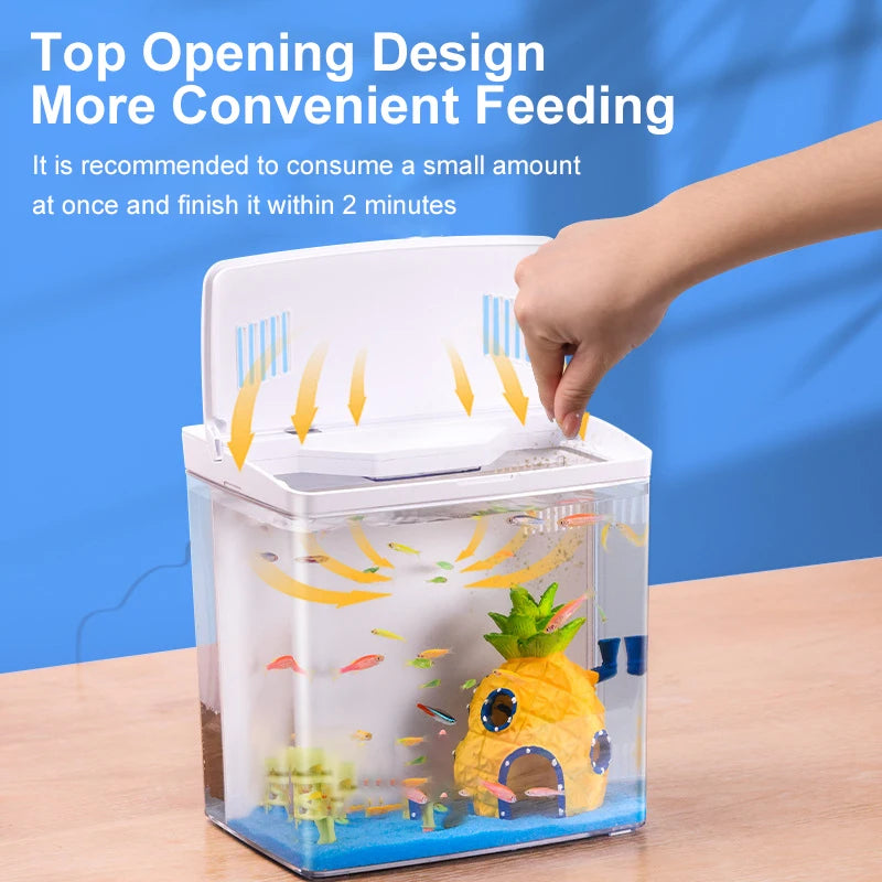 Mini Fish Tank with Self-Circulating Filter | Home Aquarium Kit with Lighting & Wave Pumps