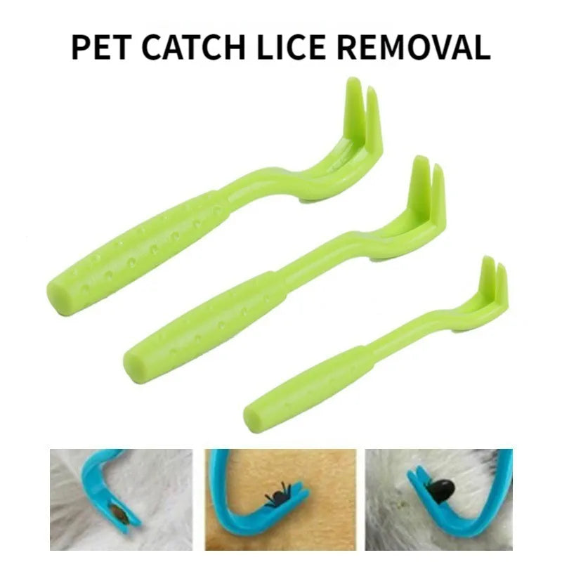 3 Sets Flea and Tick Remover Tools | Pet Hook and Tweezer Set for Dogs and Cats