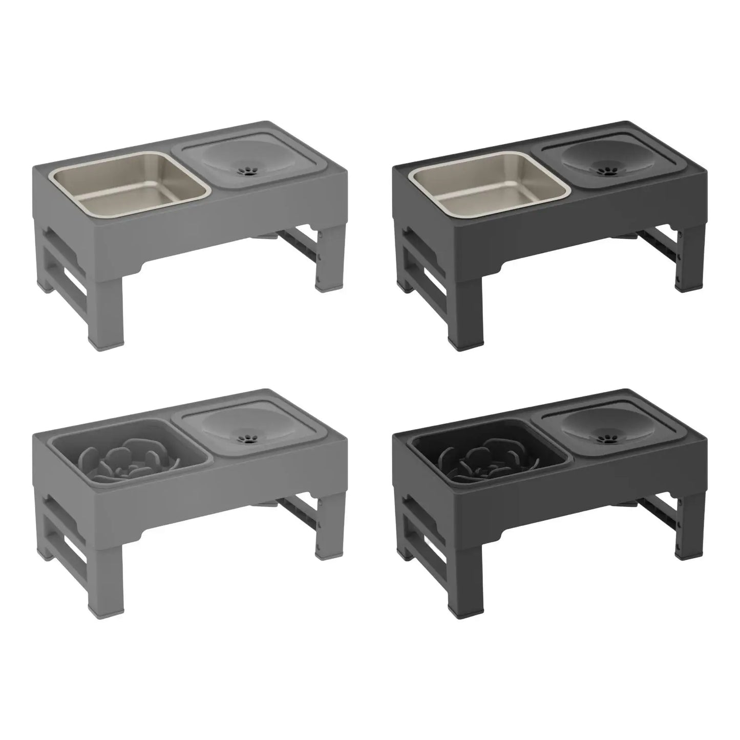 Adjustable Height Pet Dog Bowl with Stand | Water and Food Feeder for Small Dogs and Cats