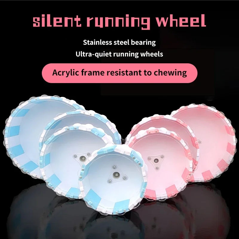 Silent Hamster Exercise Wheel | Round Running Wheel for Small Animals, Cage Accessories & Training Supplies