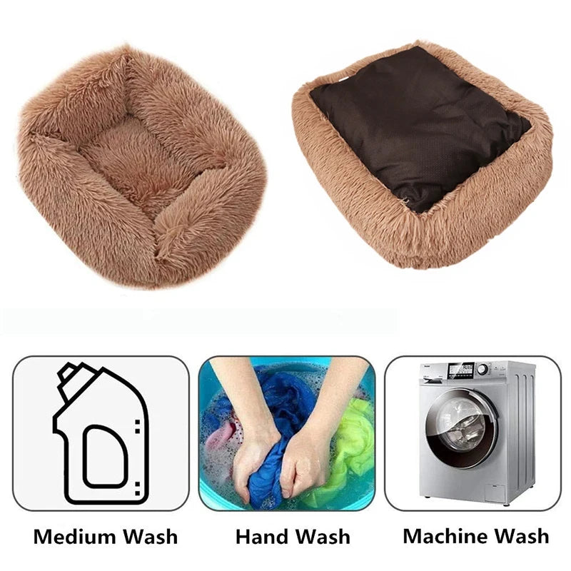 Rectangle Plush Dog Bed Winter Warm Mat Small Medium Big Pet