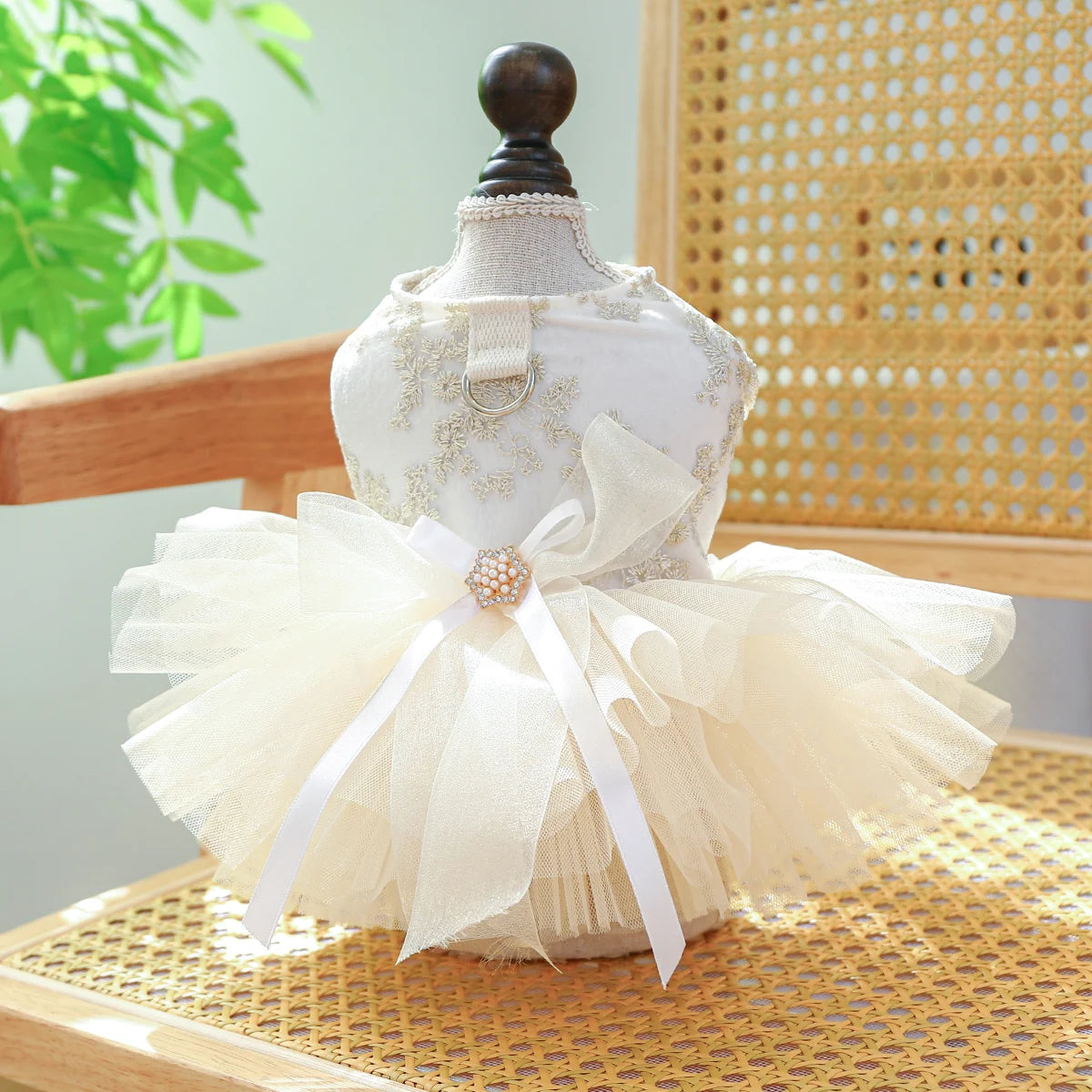 1PC Pet Apparel Dog Spring/Summer Breathable White Wedding Dress