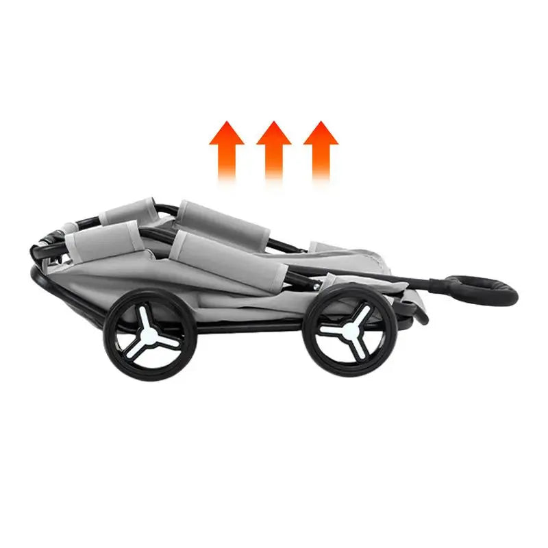 Lightweight Folding Pet Stroller | 4-Wheel Trolley for Dogs & Cats | Perfect for Travel & Shopping