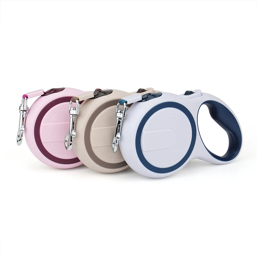 Long Strong Pet Leash for Large Dogs | Durable Nylon Retractable 5M Automatic Extending Lead