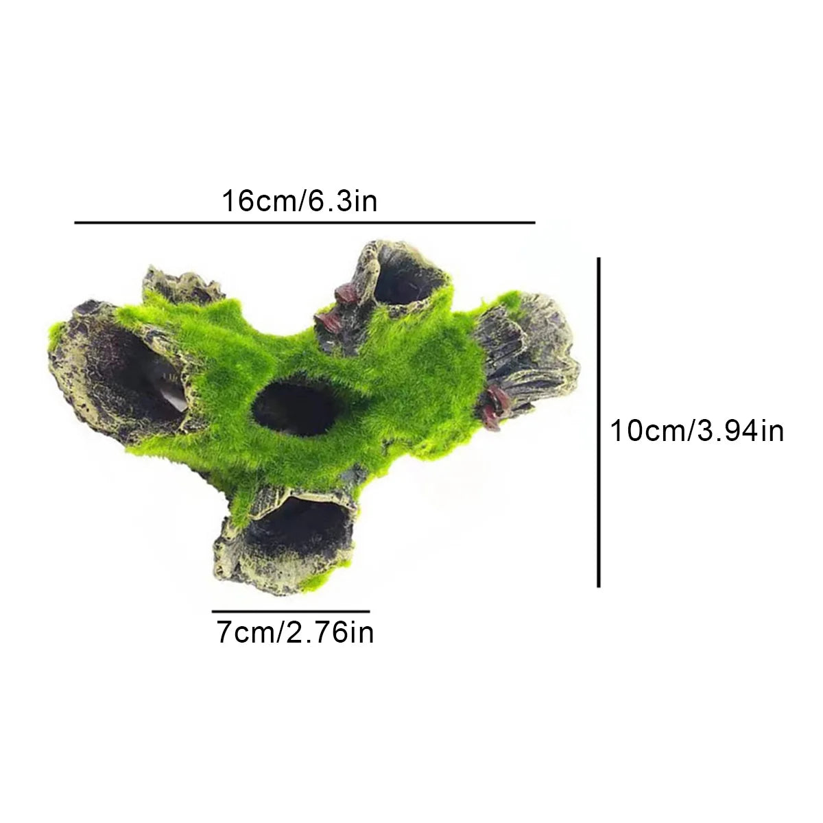 Aquarium Tree Trunk Decoration | Resin Hiding Cave for Shrimp & Fish Landscape