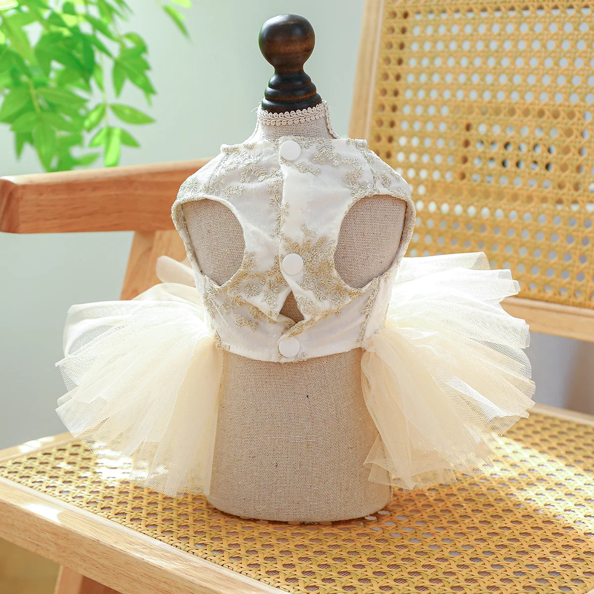 1PC Pet Apparel Dog Spring/Summer Breathable White Wedding Dress