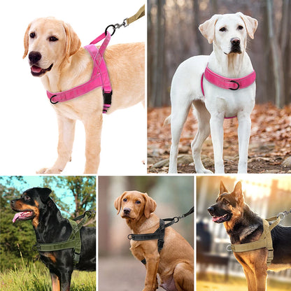 Durable No Pull Dog Harness | Reflective Nylon Training Vest with Handle for Small, Medium & Large Dogs