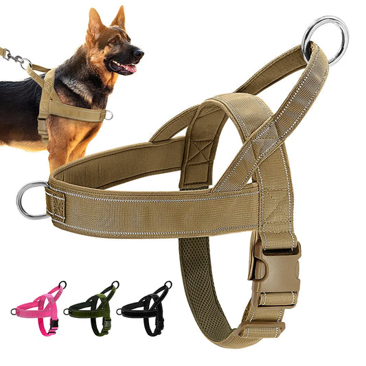 Durable No Pull Dog Harness | Reflective Nylon Training Vest with Handle for Small, Medium & Large Dogs
