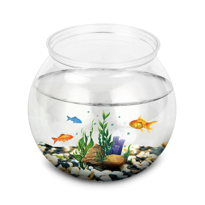 Plastic Fish Bowl in S/M/L Sizes | Durable Desktop Aquarium Tanks for Betta & Mini Fish
