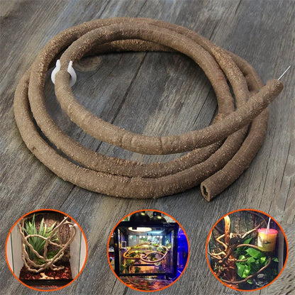 150CM Large Flexible Vines | Bendable Jungle Climber Habitat Decor for Reptiles & Terrariums