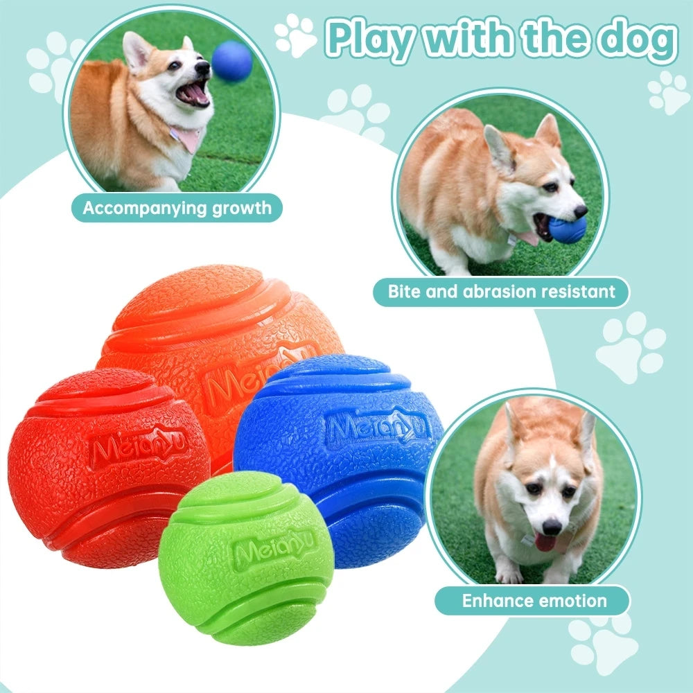 Bouncy Rubber Dog Ball | Durable Chew Toy for Outdoor Throwing and Recovery Training - Ideal for Dogs