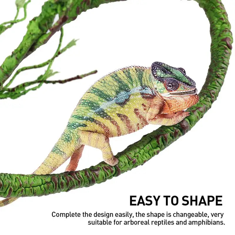 Reptile Vine for Small Animals | Bendable Branch for Lizard Landscape & Habitat Simulation Decor