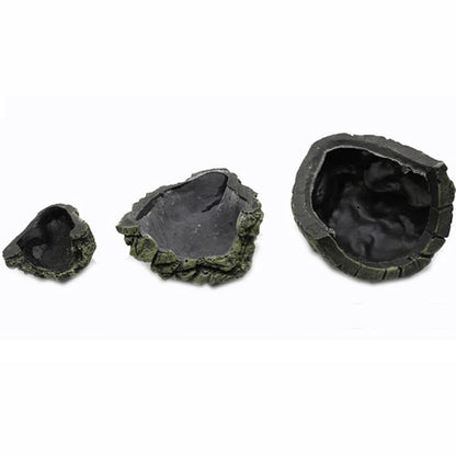 Reptile Hiding Cave for Lizards, Snakes & Turtles | Basking Hide Habitat Decor for Aquariums & Terrariums