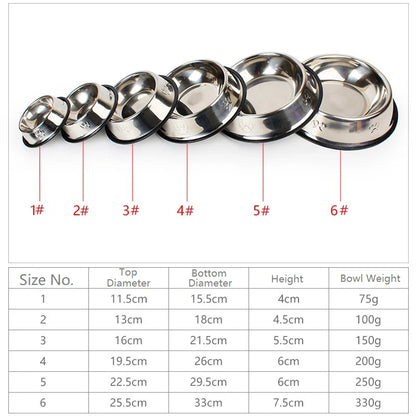 Quality Paw Stainless Steel Pet Bowl | Skidproof Anti-Ant Shape Dog & Cat Feeder | 6 Sizes Available