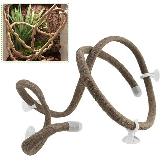 Artificial Flexible Reptile Vines | Bendable Rattan Branches for Chameleons & Lizards Habitat Decoration