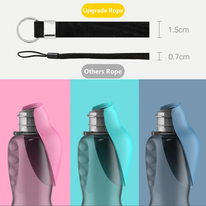 800ml Portable Dog Water Bottle | Travel Drinking Bowl for Small to Large Dogs