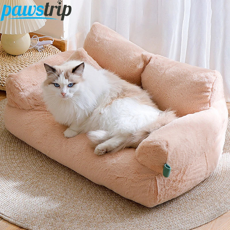 Luxury Cat Bed Sofa | Warm Winter Nest for Small & Medium Dogs and Cats