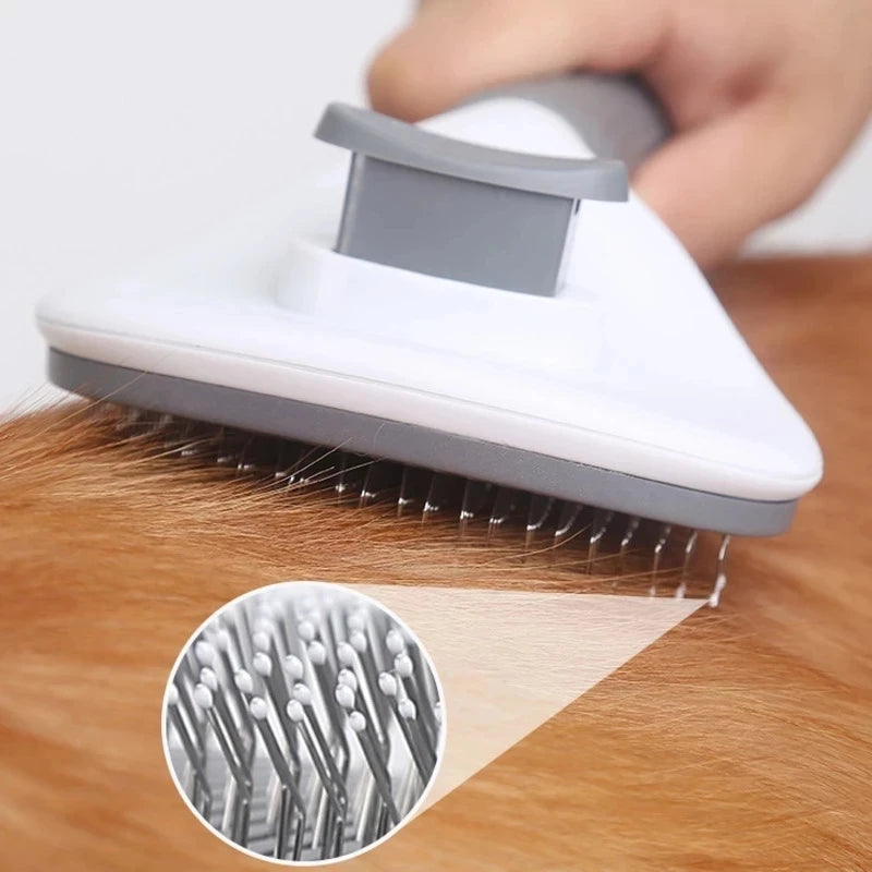 Stainless Steel Pet Comb | Needle Comb for Dog and Cat Hair Removal & Floating Hair Cleaning