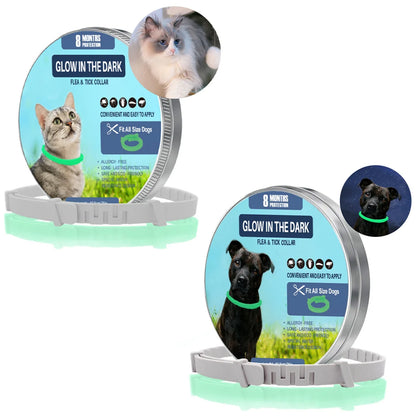 Luminous Flea and Tick Collar | Adjustable Pet Collar with Up to 8 Months Protection for Dogs and Cats