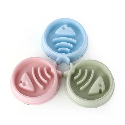Anti-Choking Slow Food Bowl for Dogs & Cats | Thickened Non-Slip Pet Feeder in Multiple Colors & Shapes