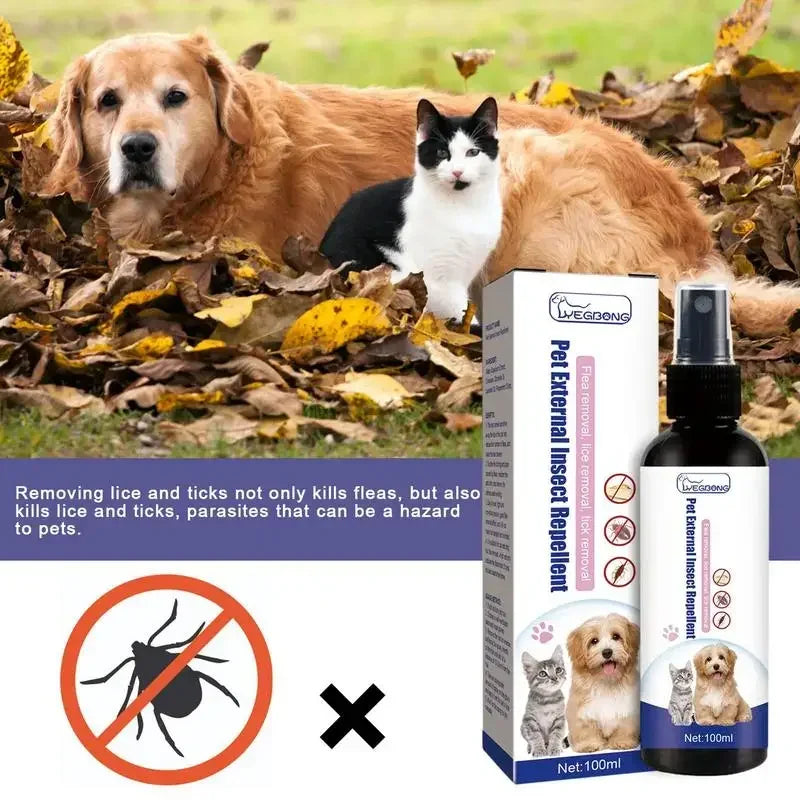 100ml Pet Dog Cat Anti Flea Drops | Insecticide Flea and Tick Remover Spray for Effective Pest Control