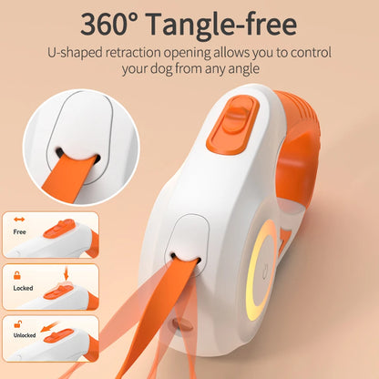 ROJECO Automatic Retractable Dog Leash | LED Luminous Light Straps for Dogs & Puppies