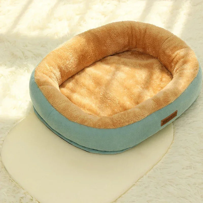 Kimpets Non-Slip Winter Warm Cat and Dog Bed | Removable Washable Soft Puppy Cushion Kennel