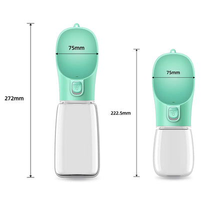 Portable Dog Water Bottle | Food and Water Container for Outdoor Travel | Pet Feeder Bowl & Water Dispenser