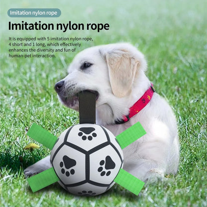 Interactive Dog Toy Football | Bite-Resistant Training Ball for Dogs - Perfect for Pulling and Fetching