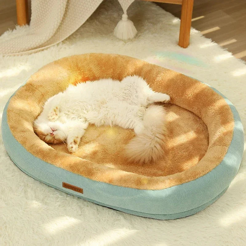 Kimpets Non-Slip Winter Warm Cat and Dog Bed | Removable Washable Soft Puppy Cushion Kennel