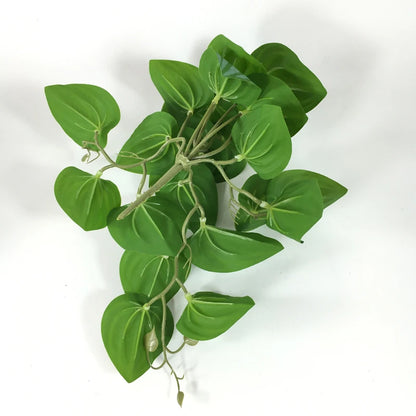 Artificial Terrarium Plant for Reptiles & Amphibians | Lifelike Tropical Leaves & Rattan Habitat Decor