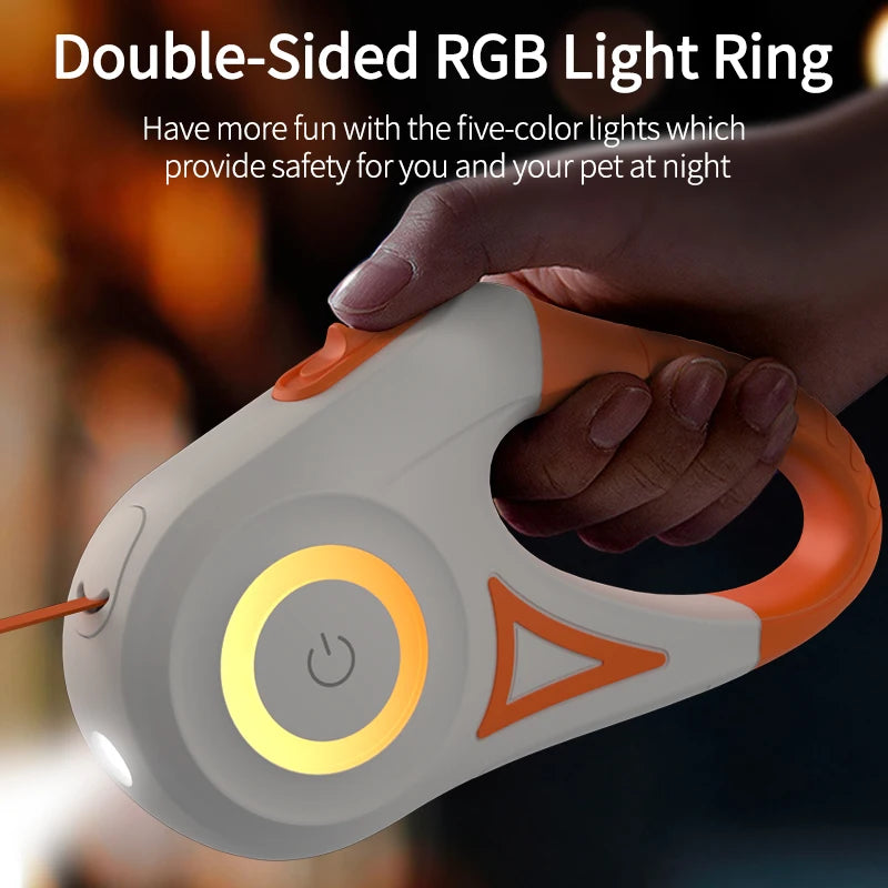 ROJECO Automatic Retractable Dog Leash | LED Luminous Light Straps for Dogs & Puppies