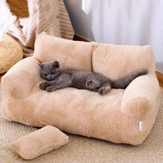 Luxury Cat Bed Sofa | Warm Winter Nest for Small & Medium Dogs and Cats