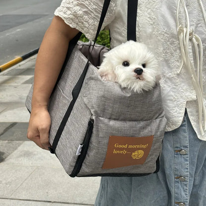 Portable Dog Car Seat Bed | Safe Travel Carrier for Small Dogs & Cats | Lightweight and Foldable