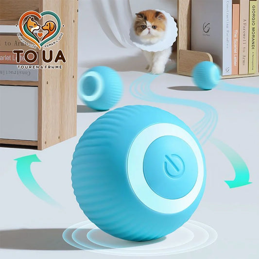 TOUA LED Electric Cat Ball | Automatic Rolling Smart Dog Toy for Interactive Training - Perfect for Cats and Kittens