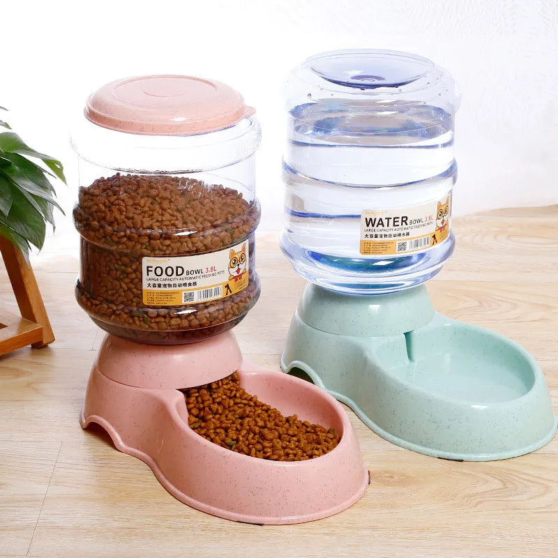 Automatic Pet Feeders & Water Dispensers | Dog & Cat Food and Water Bowl Set for Convenient Feeding
