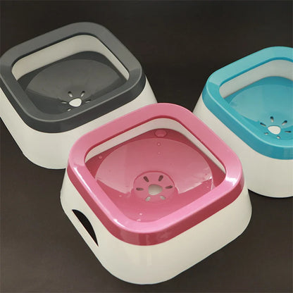 Anti-Splash Water Bowl for Dogs | 1L Large Capacity Drinker & No Spill Pet Waterer for Puppies and Cats