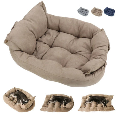 Multifunctional Pet Dog Bed Thickened 3 IN 1 Dogs Cat Sleeping Bed Sofa Warm Winter Puppy