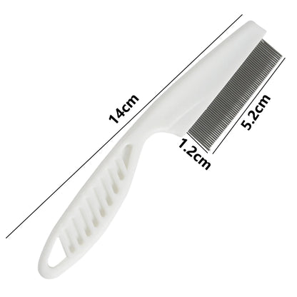 Stainless Steel Flea Comb for Dogs and Cats | Comfort Grooming Tool for Pet Hair Removal