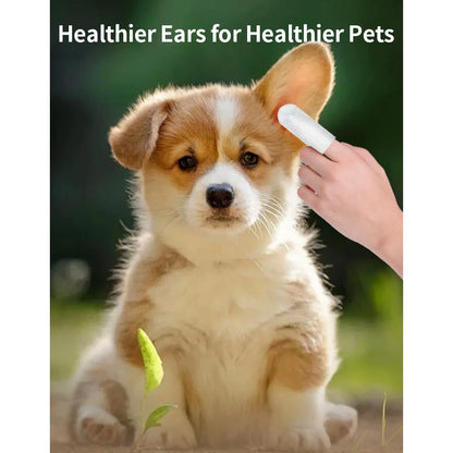 Ear Cleaning Wipes for Cats and Dogs | Effective Ear Care Fingertips for Ear Mite Removal - Pet Cleaning Products
