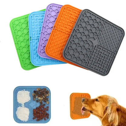 Pet Lick Silicone Mat for Dogs | Slow Food Plate & Bathing Distraction | Interactive Feeding & Training Supplies