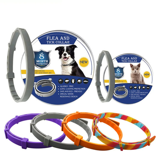 8-Month Protection Flea & Tick Collar | Adjustable Silicone Cat Necklace for Insect Prevention