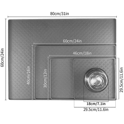 Waterproof Silicone Pet Feeding Mat | Dog & Cat Food Bowl Placemat | Non-Slip, Easy-Clean Pet Bowl Pad