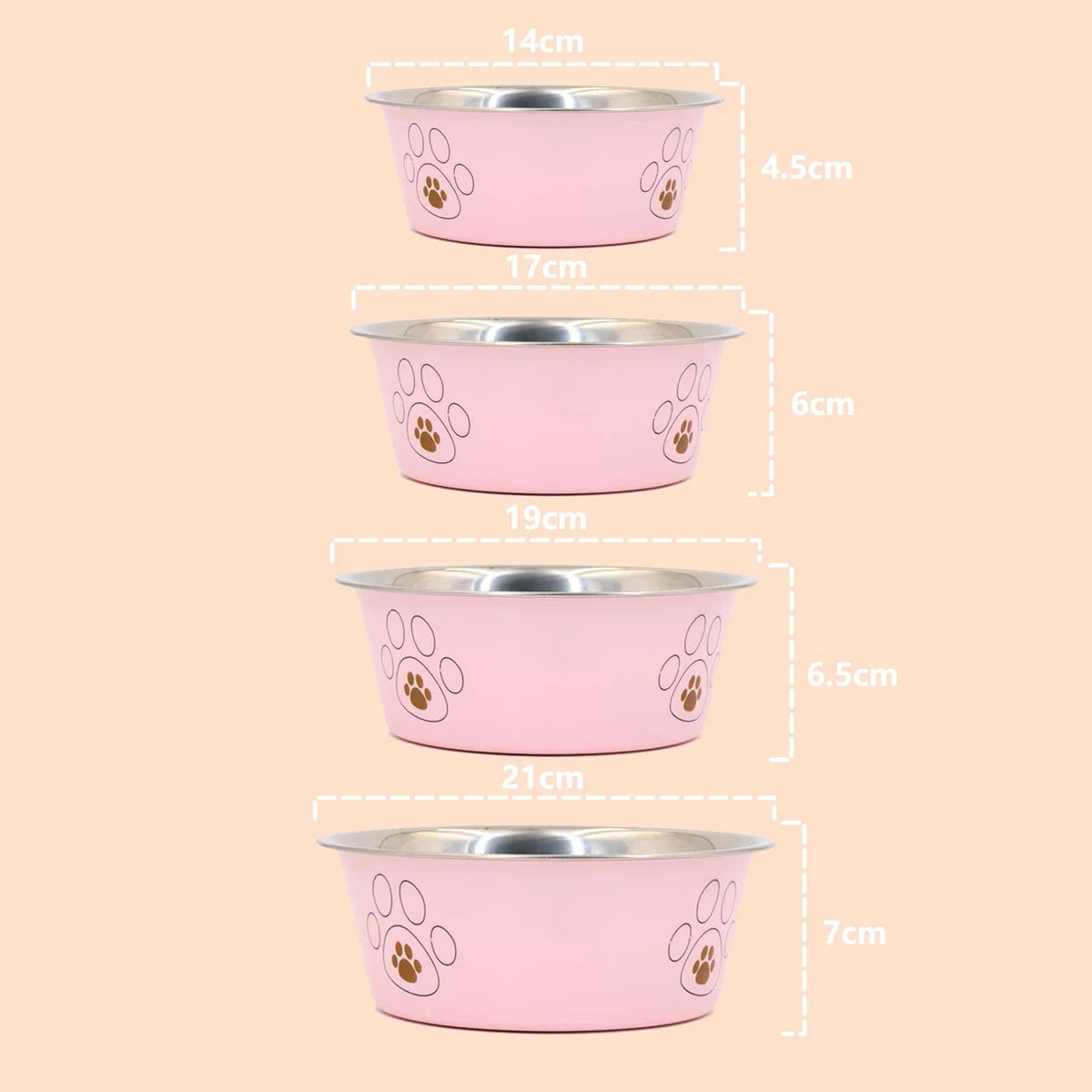 Non-Slip Stainless Steel Pet Bowl | Easy to Clean Dog & Cat Feeder for Indoor Use