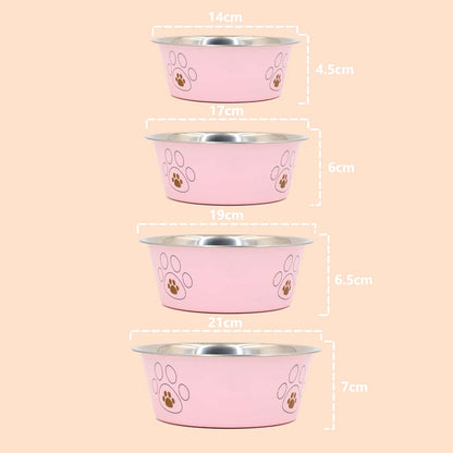 Non-Slip Stainless Steel Pet Bowl | Easy to Clean Dog & Cat Feeder for Indoor Use