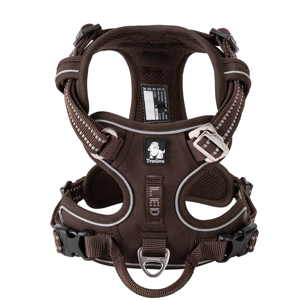 TRUE LOVE No Pull Reflective Dog Harness | Adjustable, Comfortable Nylon Pet Harness