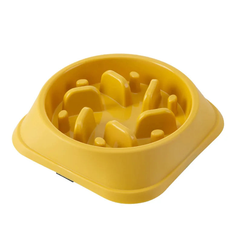Anti-Choking Slow Food Bowl for Dogs & Cats | Thickened Non-Slip Pet Feeder in Multiple Colors & Shapes
